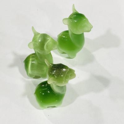 China China Wholesale Natural Stones Healing Stones China Cat Crystals Artificial Fengshui And Healing Alpaca Statues Stone For Gifts for sale