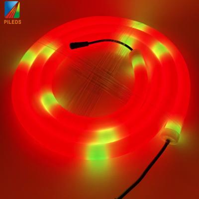 China WS2815 WS2811 360 Degree Addressable RGB LED Neon Strip Customized 120 LEDs/m IP65 Rated 12V/24V Neon IC Light for sale
