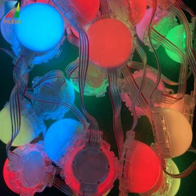 China 50mm Diameter Circular Cover LED Pixel Light SPI Dual Signal Breakpoint Resume 1.68w RGB LED Point Light Source Entertainment for sale