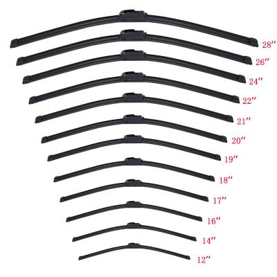 China Wholesale OEM Auto Wiper Universal Car Windshield Wipers Brush Soft Car Windscreen Wiper Blade Black Item Rubber Pcs Fit B70 for sale