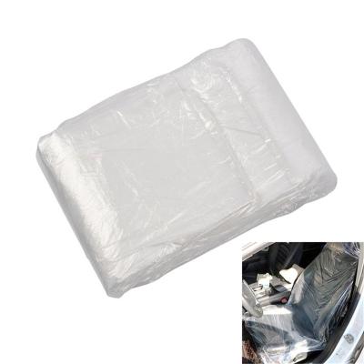 China Brief & Simple Universal Plastic Car Seat Cover Protective Clear Car Seat Cover Color JZ Interior Disposable Item for sale