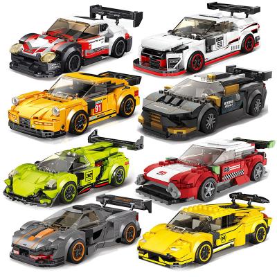 China Educational Toy MOC Speed Champion City Racing Car Building Block Sports Car Racer Vehicle Supercar Moc Model Educational Brick Toys Gift for sale