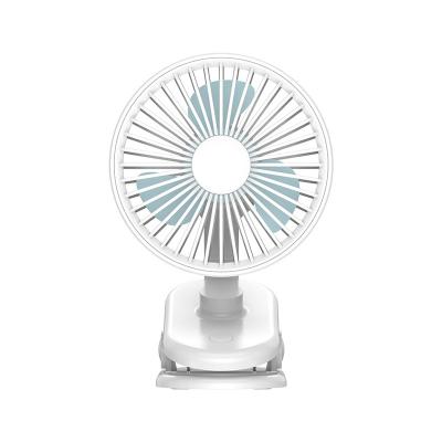 China Portable Clip/USB Rechargeable/Portable Rechargeable Table 270 Degree Rotating Handy Reusable Battery with White Air Cooler Clip Desktop Fan for sale