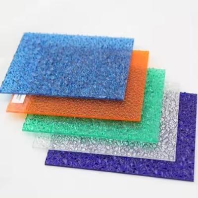 China 100% Bayer UV Embossed Solid Polycarbonate Sheet Outdoor Crystal Polycarbonate Sheet for sale