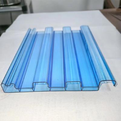 China Clear Corrugated Polycarbonate Sheet Polycarbonate Trapezoidal Roofing Sheet for sale