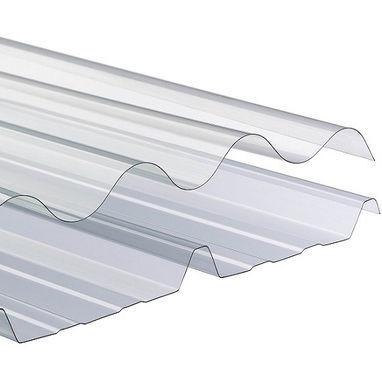 China UV PC Transparent Sheet , Polycarbonate Clear Corrugated Plastic Sheets For Greenhouse for sale