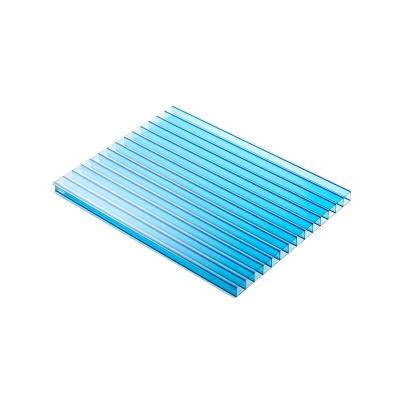 中国 8mm 10mm ツインウォール 多壁ポリカーボネート 屋根板 透明円形エッジ 販売のため