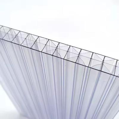 China 16mm-32mm X Structure Polycarbonate Sheet Multiwall UV Coating Plastic Clear Multiwall Polycarbonate Sheet for sale