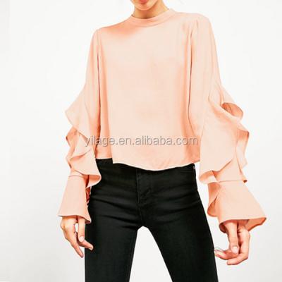 China Young Ladies Chiffon Anti-pilling Tops Kimono Pink Flower Sheaths New Sale China Market for sale
