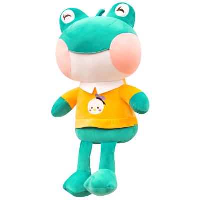 China Plush Green frog creative funny toys soft stuffed plush toys cartoon toys for sale