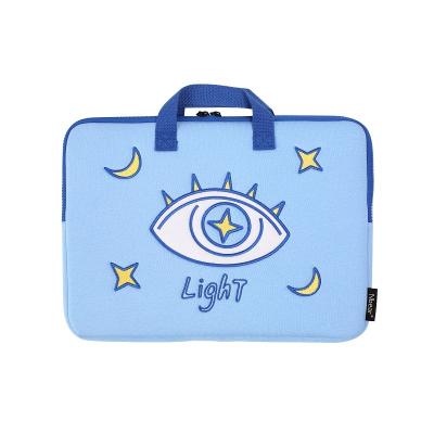 China Adorable Custom Fashion Promotion Cotton Blue 13 Inch Sleeve Case OEM ODM Embroidery Business Laptop Bags For Women Men for sale