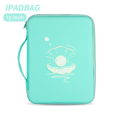 China OEM Adorable Designer 13 Inch Custom Printing Blue Water Proof Hard Shell Laptop Computer Sleeve Bag For Women Ladies for sale