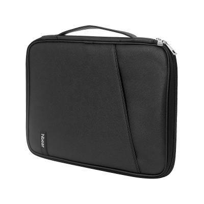 China Adorable OEM Customized Sublimation Design Brand Black PU Leather Waterproof Laptop Bags Briefcase For IT Professionals Women for sale