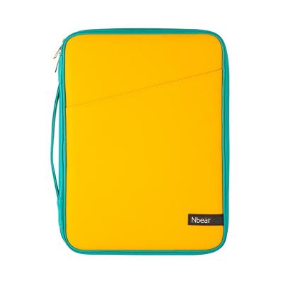China Fashion Adorable Slim Design High Quality Yellow Nbear PU Leather Waterproof Laptop Bag for sale