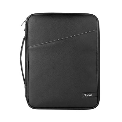 China High Quality Adorable Professional Portable Design Smooth Black PU Leather Laptop Stitching Bag for sale