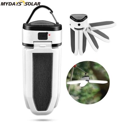 China Mydayssolar Residential Leaf Fishing Solar Power 5 LED Outdoor Camping Rise Super Bright Portable Light Three