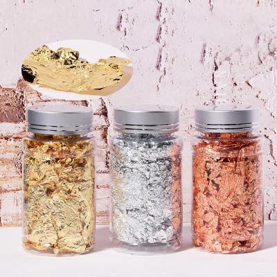China Hot Sale Nail Art Broken Gold Foil Large Selling Nail Tools Tools Art Bottle Gold Foil Nail Art Set Transfer Foil For Nail Copper Aluminum Art for sale