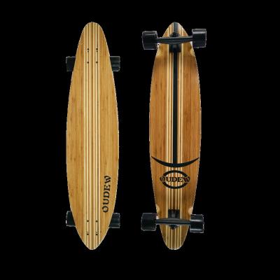 China 41 Inch Adult High Quality Pintail Long Board, Bamboo Skateboard Longboard Inclined Cruiser For Adults for sale