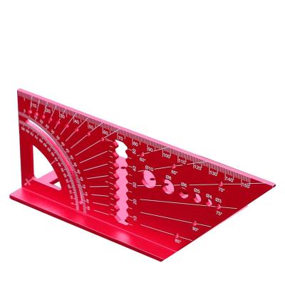 China Construction Wholesale Aluminum Alloy Woodworking Line Scriber Marking T Ruler 45 90 135 Degrees Mitre Angle Ruler for sale