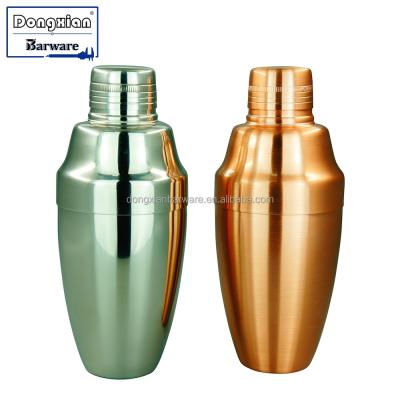 China New Design 16-Ounce Stainless Steel 3-Piece Cocktail Shaker Drink Alcohol Shake Japan Style Viable Mixer - New for sale