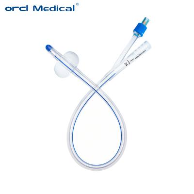 China Cateter de Foley 100% estéril e revestido de silicone de 2 vias de uso único à venda