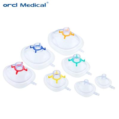 China Anesthesie Eenmalig PVC Anesthesie masker Luchtkussensmasker Productfabrikant Te koop