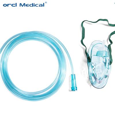China Hyperbaric Oxygen Therapy Mask , Medical PVC Oxygen Delivery Mask With Tubing for sale