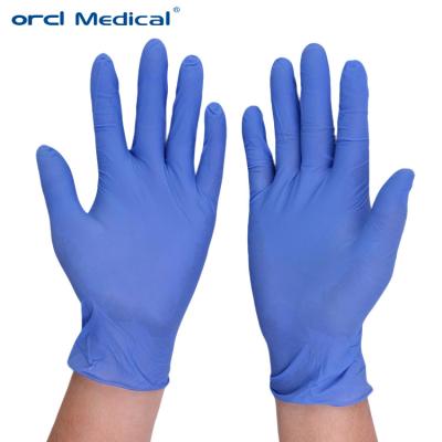 China Single Use Disposable Medical Gloves Adult Blue Nitrile Gloves for sale