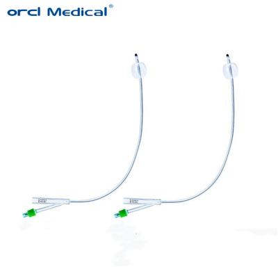 China 2 Way Silicone Foley Catheter 8Fr 10Fr 12Fr 14Fr 16Fr 18Fr 20Fr 22Fr 24Fr for sale