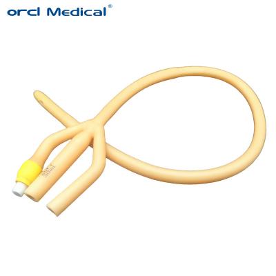 China Disponível 3 Way FR6-FR30 Cateter Urinário Médico Dealer Cateter Foley de silicone à venda