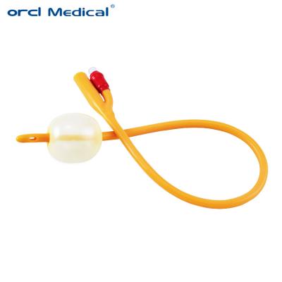 China ORCL Silicone revestido de látex Foley cateter 10cc Balão descartável à venda