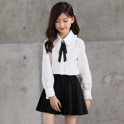 China Best Selling Sweet Girls Washable Pleated Skirt Breathable Pleated Skirt Long Sleeve School Dress for sale