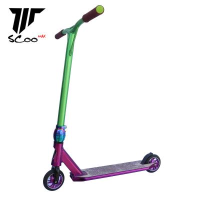 China Freestyle Stunt Scooter 110mm Full Bounced Wheels Customized PU+Alloy 6061 High Trick Scooter Stunt Pro for sale