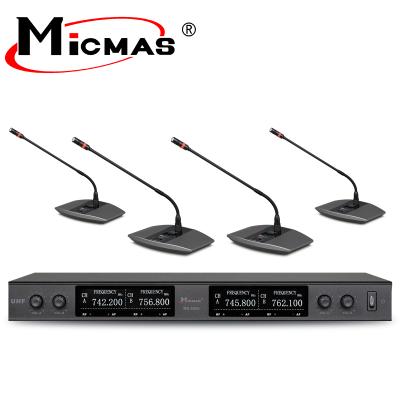 China Headset Microphone MS-9500 High Quality Clear Sound UHF 4 Channel Handheld Wireless Microphone System for sale
