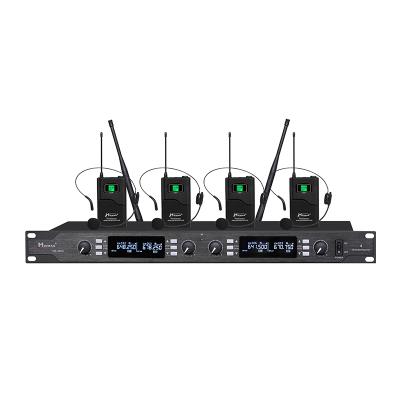 China Wireless headset microphone MS-9603 UHF 4 channel microphone system for meeting, church, wedding. for sale