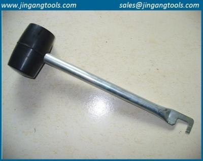 China Steel Pipe Handle Rubber Hammer, steel handle, steel pipe handle with hook for sale