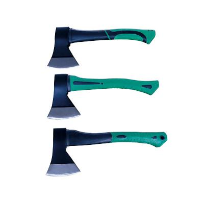 China Axt des neuen Typs mit Fiberglasgriff mit Gummigriff, 45# Kohlenstoffstahl schmiedete Axtkopf mit Faserglasgriff zu verkaufen