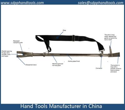 China Hooligan tool with standard claw Pike & Ducbail, Machine grooved non-slip grip round handle en venta