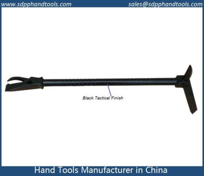 China Hooligan tool with metal cutting claw, Machine grooved non-slip grip round handle, black surface en venta
