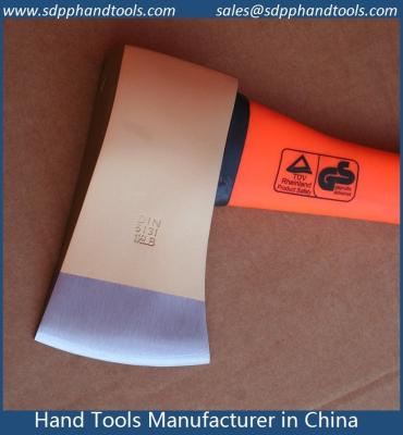 China sharp bit felling axe head for wood working, flat head axe with fiber glass handle, single bit axes zu verkaufen