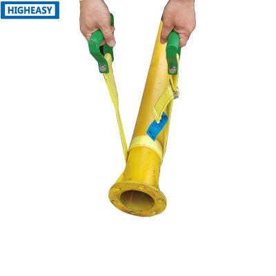 China HIGHEASY manual handling aids double handle, 1.5m length, yellow black color, pipe, ironwork and tubing sections lifting zu verkaufen