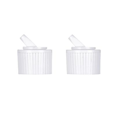 China Non Spill PP 24/410 28/410 White Turret Spout Dispensing Caps For Squeeze Bottle for sale