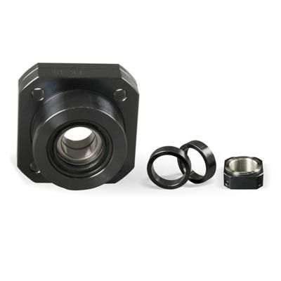 China Long Run Time Ball Screw Support Unit Cover CNC Machined Lead Screw Nut Frames FK12 for sale