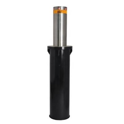 China 6 mm Dicke Zugangssicherheit Hydraulische automatisch aufsteigende Bollarde mit LED-Warnlicht zu verkaufen
