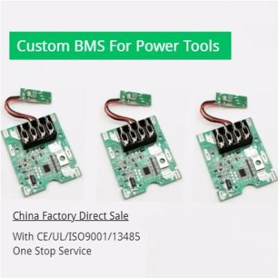 China Circuito de batería de iones de litio personalizado placa BMS para herramienta eléctrica con acabado de superficie libre de plomo HASL en venta
