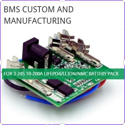 China KLS 10-200A Tarjeta BMS de batería 3-24S personalizada para paquete NMC/Lifepo4/Sodium-ion con equilibrio activo y grosor de cobre de 2 onzas en venta
