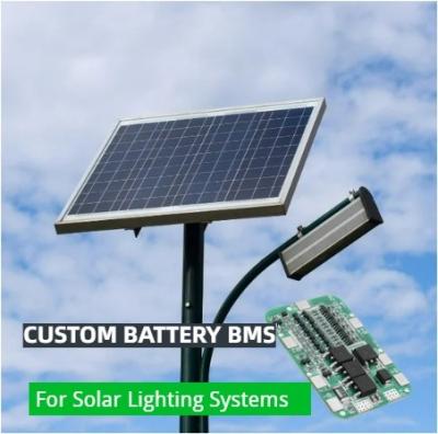 China Batería de 12.8V 800A LiFePO4 personalizada BMS para sistemas de iluminación solar Rango de voltaje 1.5V a 4.5V, temperatura de funcionamiento -40°C a 85°C en venta