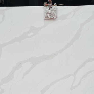 China Modern Quartz Marble Stone Calacatta Artificial Look Slab For Kitchen Island Countertops Worktops for sale