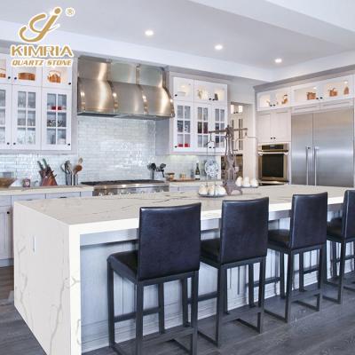 China Modern hot selling raw material countertops quartz kitchen island quartz stone countertops for sale