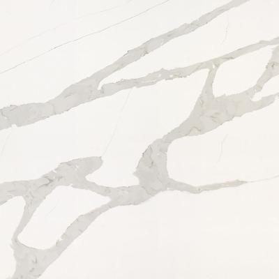 China Modern Customized Stairs Steps Polished Artificial Quartz Stone Calaccata Vein for sale